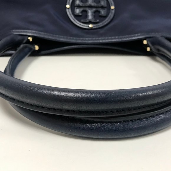Tory Burch Normandy Blue Stacked Logo Tote - Picture 6 of 9